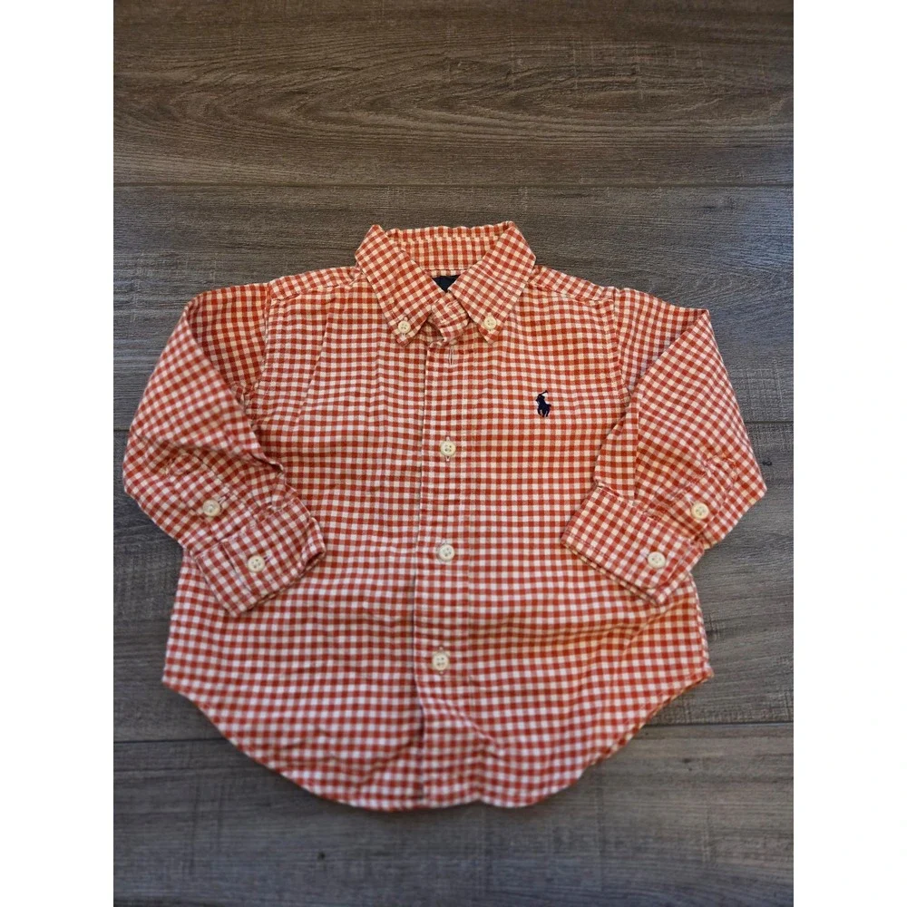 Ralph lauren baby boy botton‎ down top 12 mos